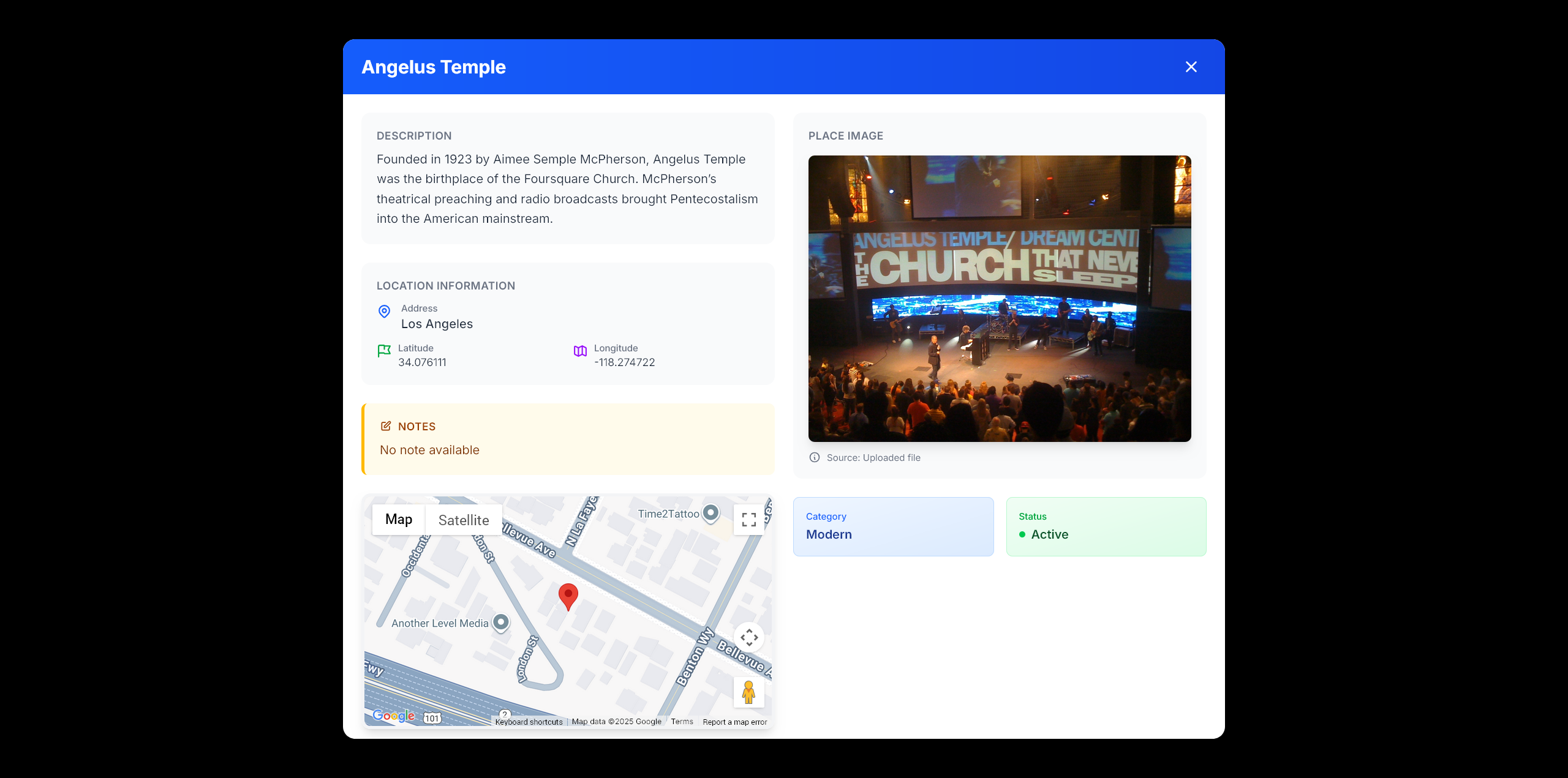 Holy Places Features